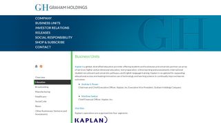 
                            9. Business Units | Graham Holdings Company