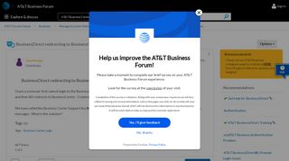 
                            2. BusinessDirect redirecting to BusinessCenter not a... - AT&T ...