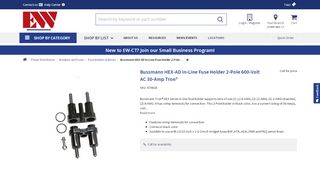 
                            5. Bussmann HEX-AD In-Line Fuse Holder 2-Pole 600-Volt AC ...