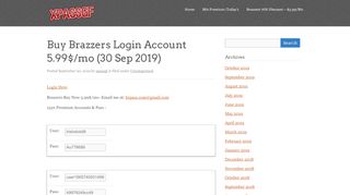 
                            2. Buy Brazzers Login Account 5.99$/mo - xpassgf