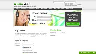 
                            2. Buy credits - EasyVoip | For the cheapest international calls