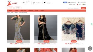 
                            5. Buy Indian party wear sarees online shopping - cash on …