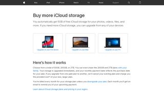 
                            5. Buy more iCloud storage - Apple Support