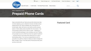 
                            9. Buy Prepaid Phone and Calling Cards | Kroger