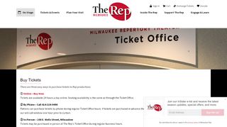 
                            3. Buy Tickets - Milwaukee Repertory Theater