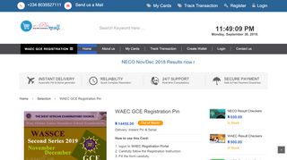 
                            7. Buy WAEC GCE Registration Pin Online - e …