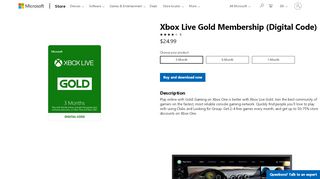 
                            9. Buy Xbox Live Gold Membership (Digital Code ...