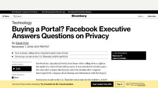 
                            9. Buying a Portal? Facebook Executive Answers Questions on ...