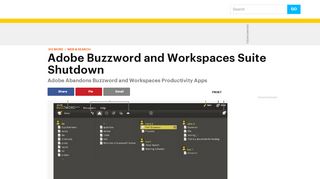 
                            4. Buzzword, Adobe's Free Online Word Processor Shuts Down