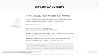 
                            9. “Bypass” JIRA SSO login when SSO isn't working – Shaakunthala's ...