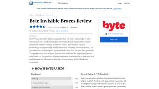 
                            1. Byte Invisible Braces - Consumers Advocate