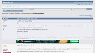 
                            4. C-Cex Login not working! - Bitcoin Forum