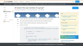 
                            7. c# check if the user member of a group? - Stack …