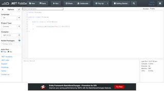 
                            7. C# Online Compiler | .NET Fiddle