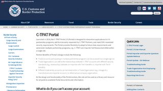 
                            1. C-TPAT Portal | U.S. Customs and Border Protection