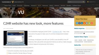
                            4. C2HR website has new look, more features | Vanderbilt News ...