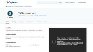 
                            7. C3 Reservations Reviews and Pricing - 2019 - Capterra