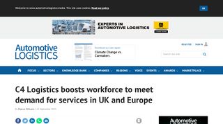 
                            5. C4 Logistics boosts workforce to meet demand for services in UK and ...