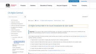 
                            5. CA Agile Central Add-in for Excel Installation & User ...