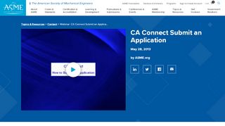 
                            6. CA Connect Submit an Application - ASME