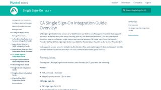 
                            4. CA Single Sign-On Integration Guide Overview | Pivotal Docs