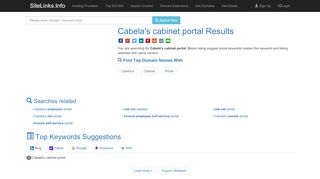 
                            4. Cabela's cabinet portal Results For Websites Listing - SiteLinks.Info