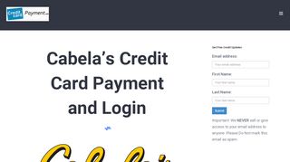 
                            5. Cabela's Credit Card Payment - Login - Address - Customer ...