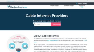 
                            5. Cable Internet Providers by Zip Code | HighSpeedInternet.com