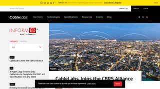 
                            7. CableLabs Joins the CBRS Alliance - CableLabs