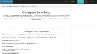 
                            7. Cablespeed Email Setup - Android | Cablespeed.com | SmtpImap