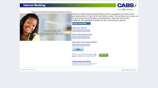 
                            1. CABS Internet Banking. Please Sign-in.