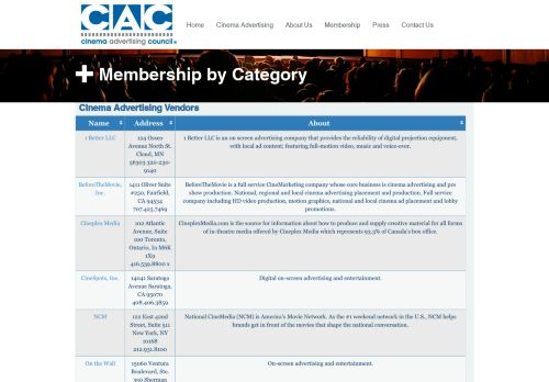 
                            9. CAC Members - cinemaadcouncil.org