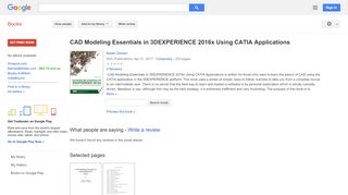 
                            8. CAD Modeling Essentials in 3DEXPERIENCE 2016x Using CATIA Applications
