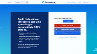 
                            9. Cadastrar-se | Khan Academy