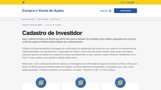 
                            7. Cadastro de Investidor - Você | Banco do Brasil