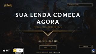 
                            11. Cadastro League of Legends | Brasil