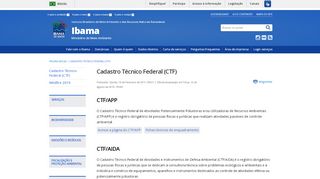 
                            3. Cadastro Técnico Federal (CTF) - ibama.gov.br