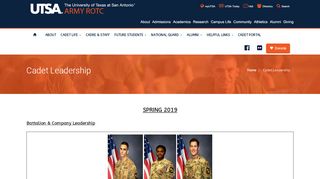
                            2. Cadet Leadership - UTSA ARMY ROTC