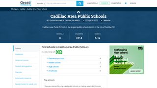 
                            2. Cadillac Area Public Schools School District in Cadillac, MI ...
