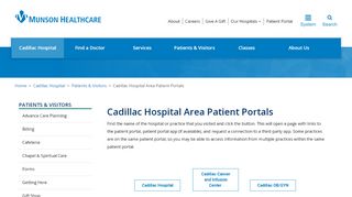 
                            4. Cadillac Hospital Area Patient Portals | Munson Healthcare