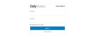 
                            5. Cady Studios - Login