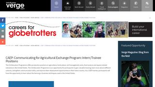 
                            7. CAEP- Communicating for Agricultural Exchange Program: Intern ...