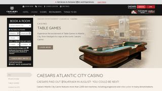 
                            8. Caesars Atlantic City Casino & Table Games - Caesars Entertainment