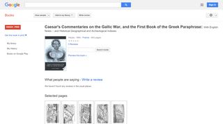 
                            8. Caesar's Commentaries on the Gallic War, and the First Book of the ...