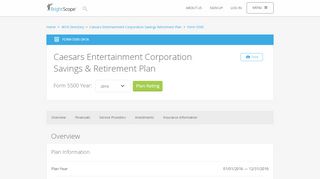 
                            8. Caesars Entertainment Corporation Savings & Retirement ...