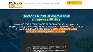 
                            2. Cafe com Energia - Curso Completo de Energia Solar