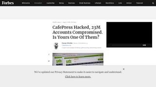 
                            5. CafePress Hacked, 23M Accounts Compromised. Is Yours One ...