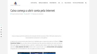 
                            9. Caixa começa a abrir conta pela internet - Conta …