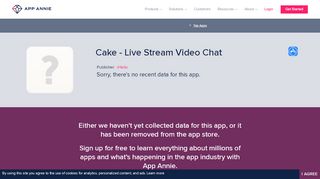 
                            9. Cake - Live Stream Video Chat App Ranking and Store Data | App Annie