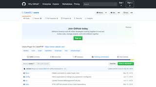 
                            2. CakeDC/users: Users Plugin for CakePHP - GitHub